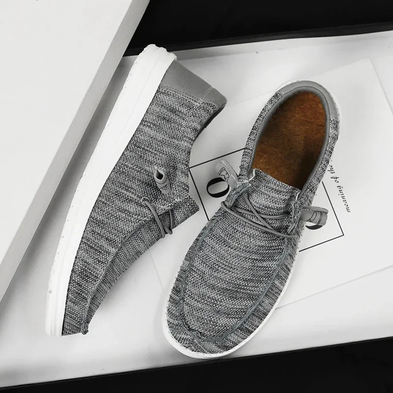 Dude Canvas Shoes Men Casual Slip on Shoes Alpargatas Hombre Moccasins Mocassin Homme Lightweight Breathable Plus Big Size 50 260513 - view 6