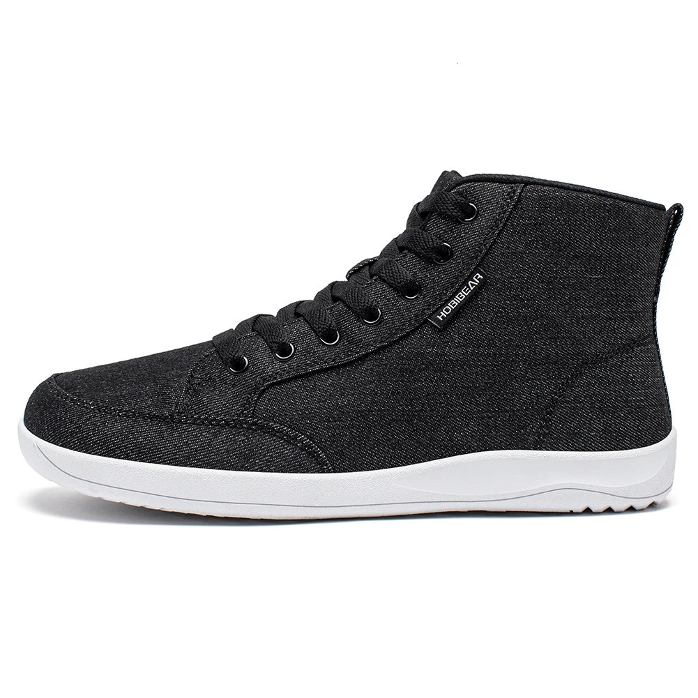 HOBIBEAR Mid-Top Barefoot Shoes Unisex Wide Toe Box Canvas Sneakes Zero Drop Lace Up Outdoor Walking Shoes 260514 - view 3