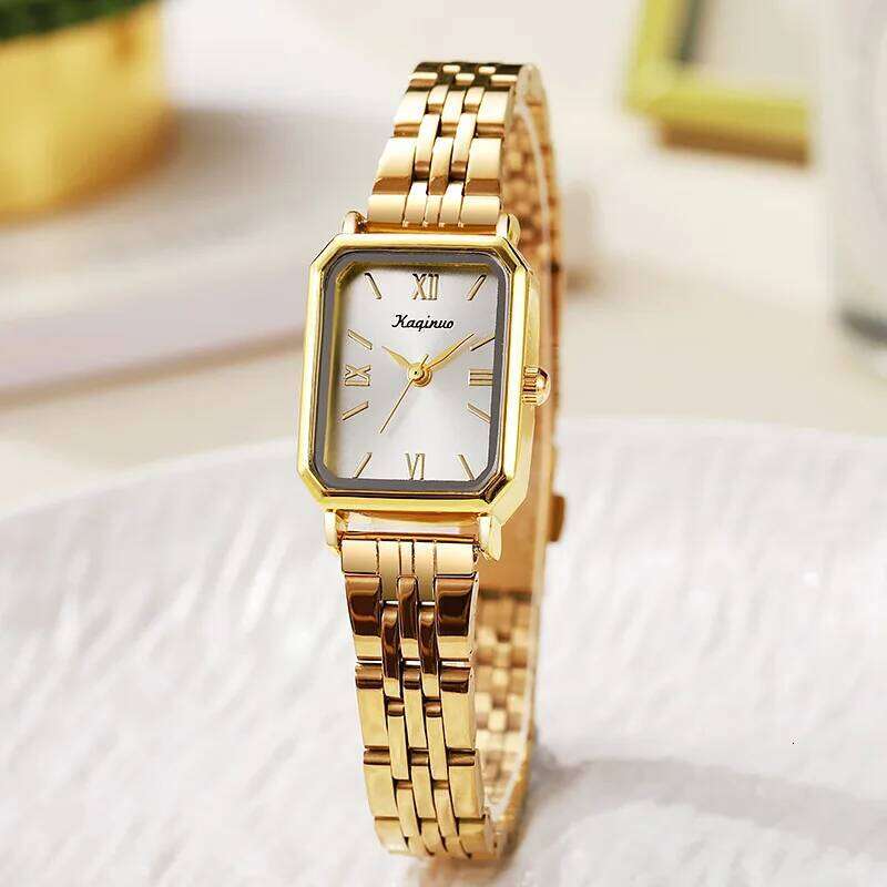 Luxury Rectangular Gold Watch Women Adjustable Stainless Steel Strap Quartz Wristwatches Ladies Clock Gift Relojes Para Mujer J260513 - view 3