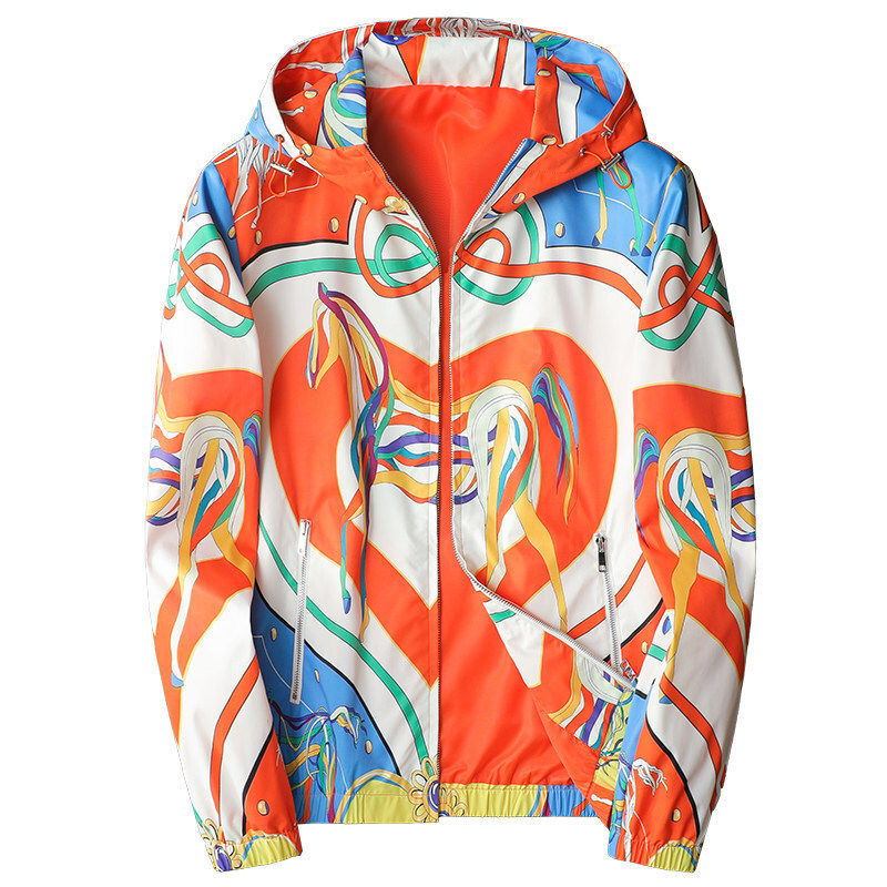 High-Quality Men's Hooded Jacket 2026 Spring/Autumn European Trendy Outerwear Wholesale from Manufacturer