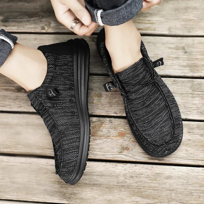 Dude Canvas Shoes Men Casual Slip on Shoes Alpargatas Hombre Moccasins Mocassin Homme Lightweight Breathable Plus Big Size 50 260513 - view 5