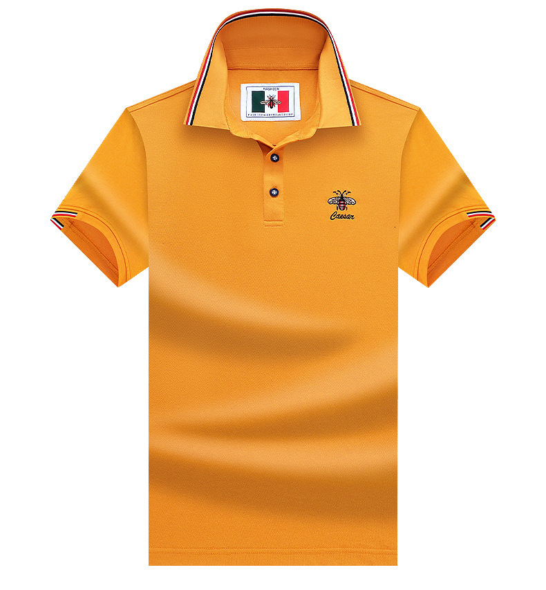 Designer Polo Shirt Summer Classic Embroidery Bee Short Sleeved Lapel Polo Shirt High-end Fashion Brand Men's Female Pattern Short Sleeved Tee