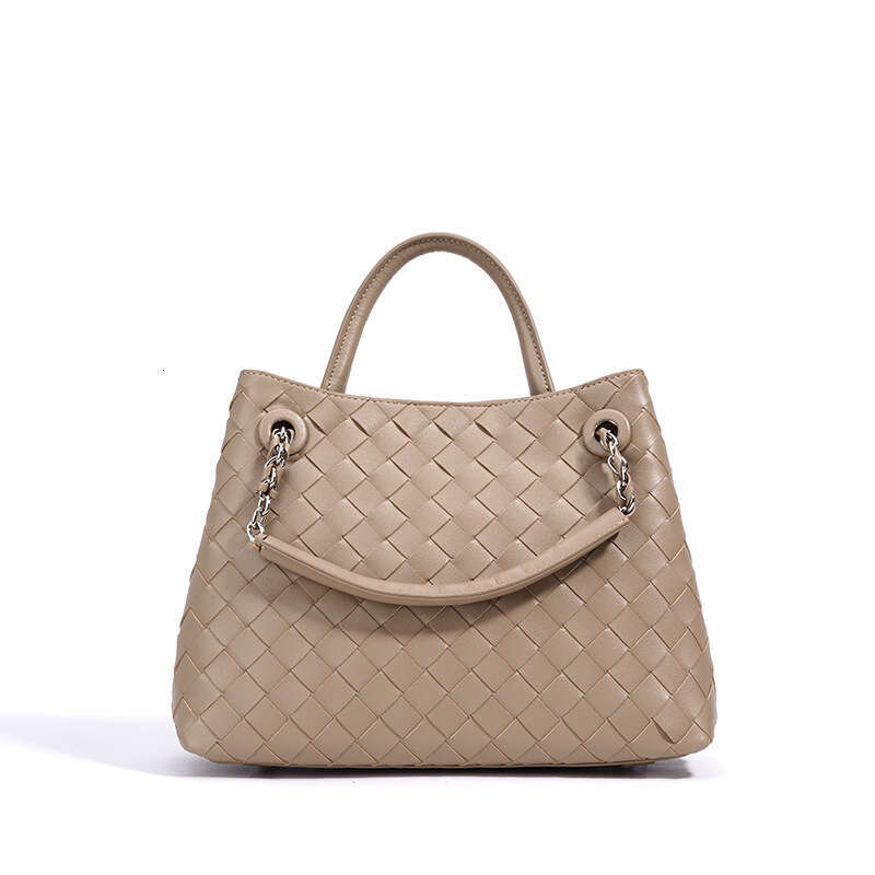 Niche Luxury Genuine Leather Handwoven Shoulder Bag Large Capacity High End Office Commuter Cross Border Daily Travel Women Handbag SENYY