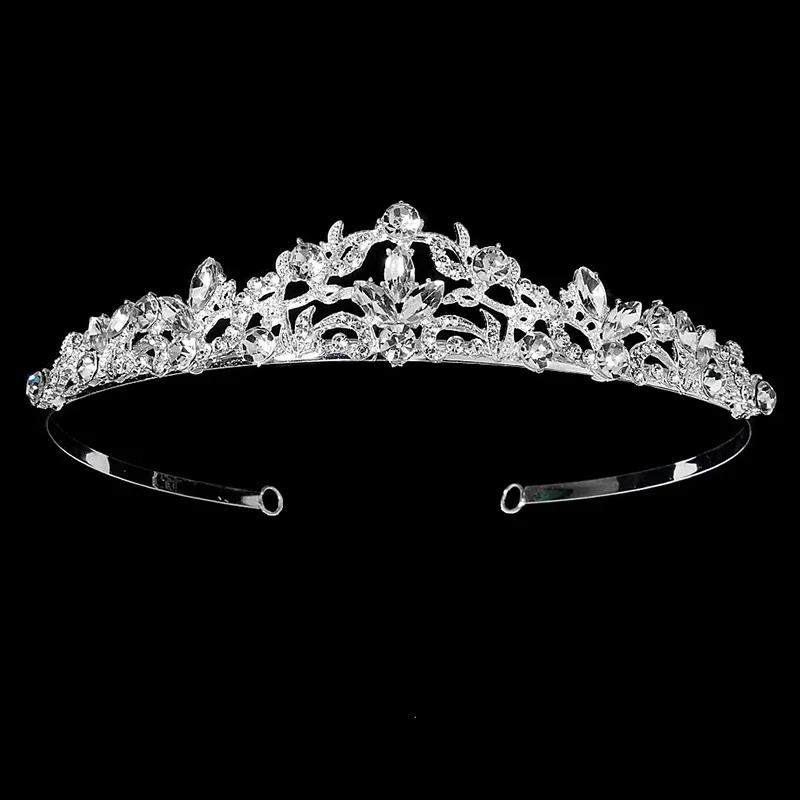 Crystal Tiara Bridal Jewelry Exquisite Bride Party Rhinestone Bridal Crown Hair Jewelry Women Headpiece Hair Accessorie 260514
