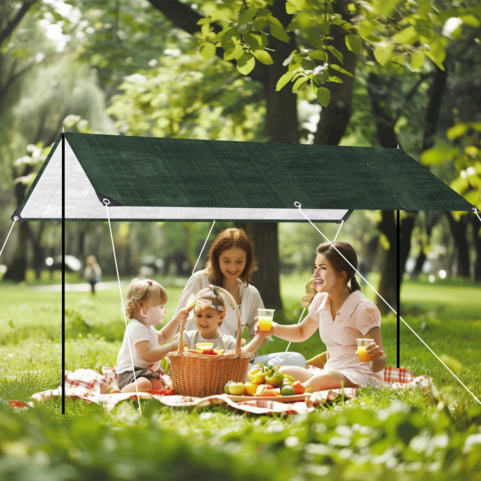 Waterproof Tarpaulin Large Heavy Duty Tarp UV Resistant Rip Tear Proof Tarpaulin with Grommets Garden Rain Cover Awning Canopy 260512 - view 7