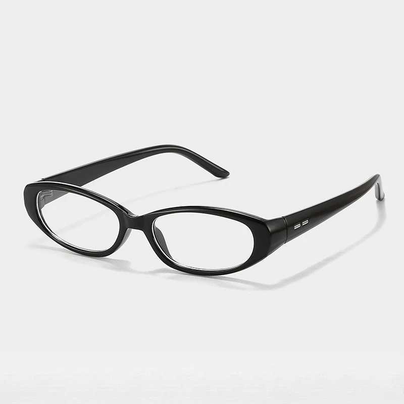 Retro Oval Sunglasses for Women Men Y2k Narrow Cat Eye Sunnies Skinny Shades Blue Transparent Lens Punk Rectangle Sun Glasses C260514