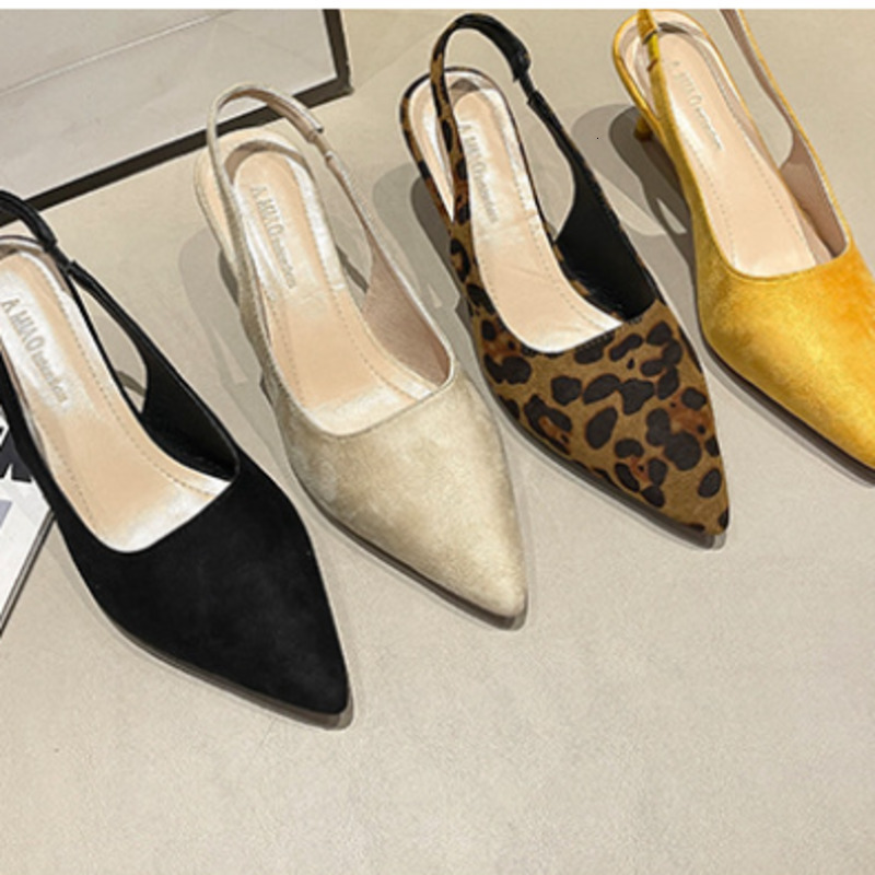 French Style Evening High Heel Retro Pointed Toe Womens Shoes Summer Chinese Style Beautiful Head Cover Sandals Yellow 251110