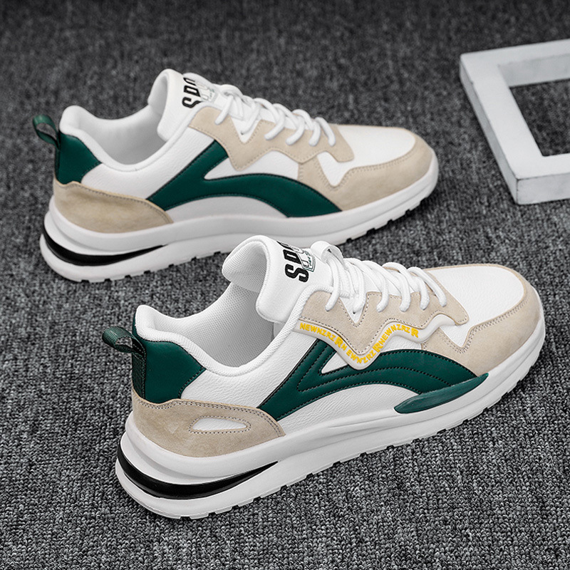 Mens Retro Color Block Casual Sneakers Breathable Comfortable Non Slip Thick Sole Walking Shoes For Daily Streetwear And Outdoor Activities