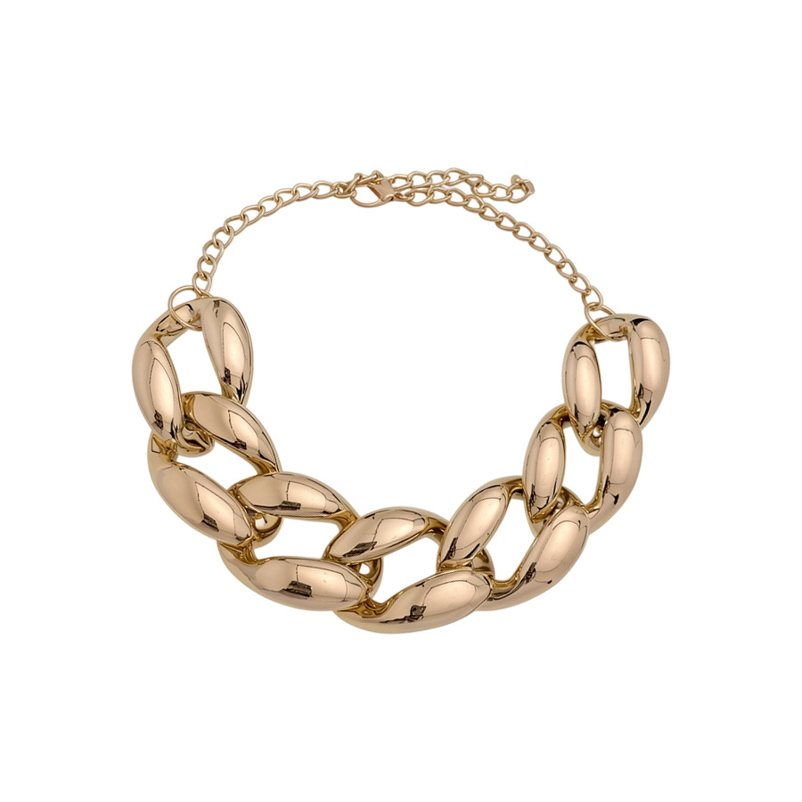 European American style acrylic shiny thick chain punk necklace, fashionable and unique exaggerated collarbone chain, niche high-end accessory - view 9