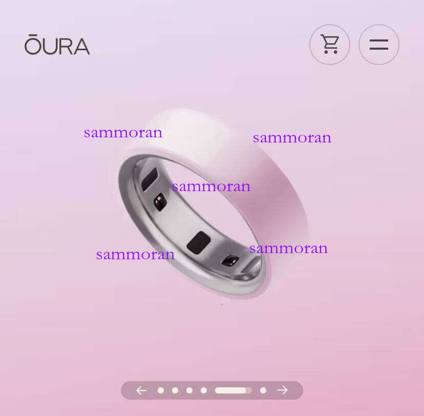 The latest model of smart ring, oura ring 4 ceramic