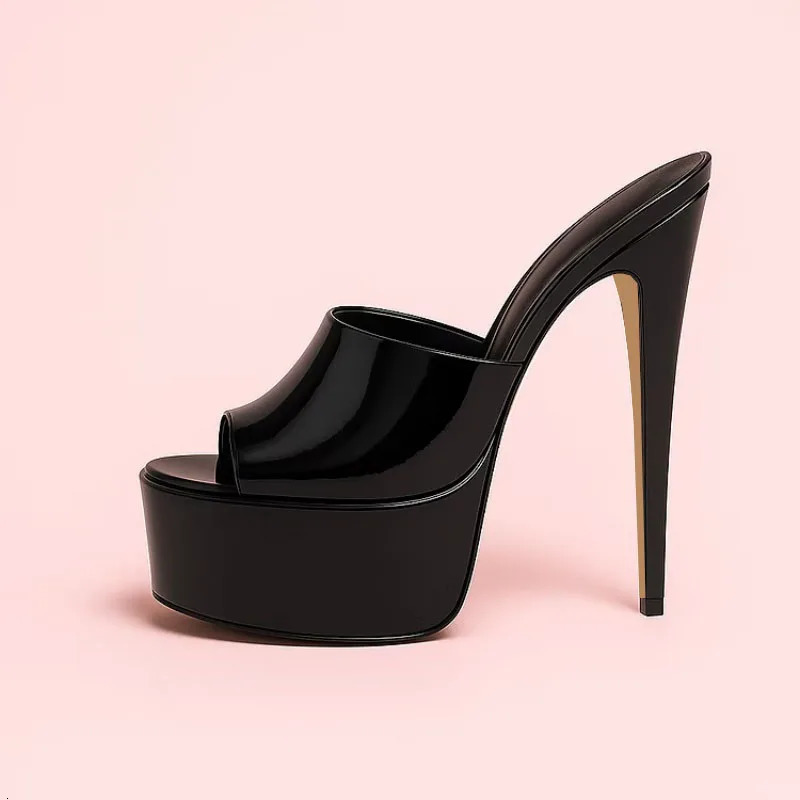 Womens summer thick soled exquisite high heels toothed sandals fashion shows parties super high heels sandals 260514 - view 5