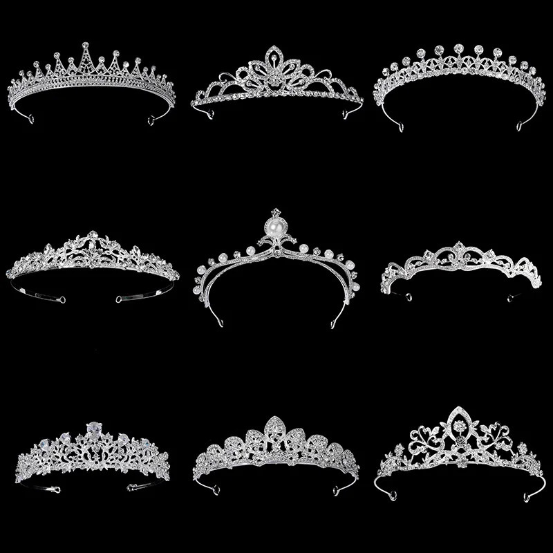 Crystal Tiara Bridal Jewelry Exquisite Bride Party Rhinestone Bridal Crown Hair Jewelry Women Headpiece Hair Accessorie 260514