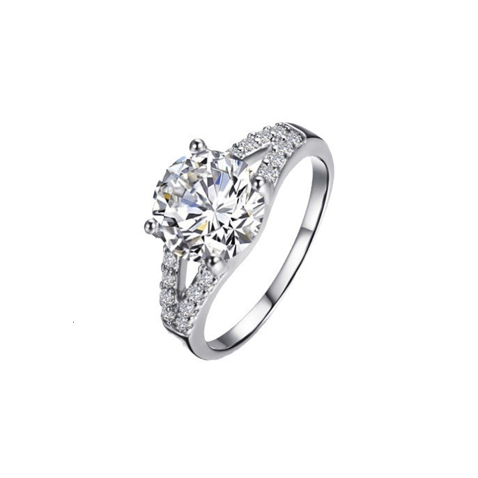 Direct Selling Various Styles Handmade 18K Solid Gold Romantic 1.0CT Round Diamonds Moissanite S925 Sterling SILVER Halo Women Wedding Rings Jewelry