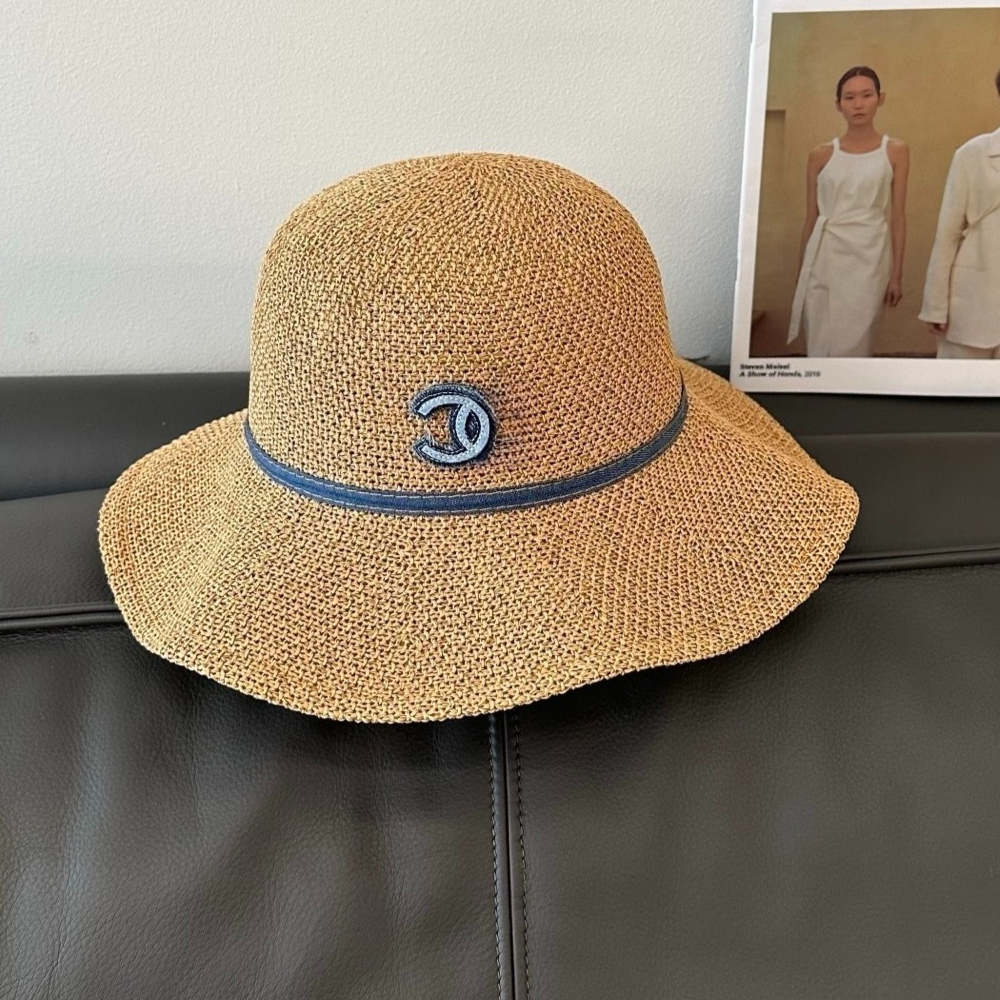 Designer Hat for Womens Adjustable Straw Bucket Sun Hat Beach Hat Breathable UV Protection Wide Brim Cap for Women Spring Summer