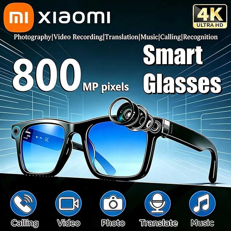 Xiaomi 800MP 4K AI Camera Glasses Multifunctional Photochromic Smart Glasses Bluetooth Calling Photo Picture Music Translation C260514