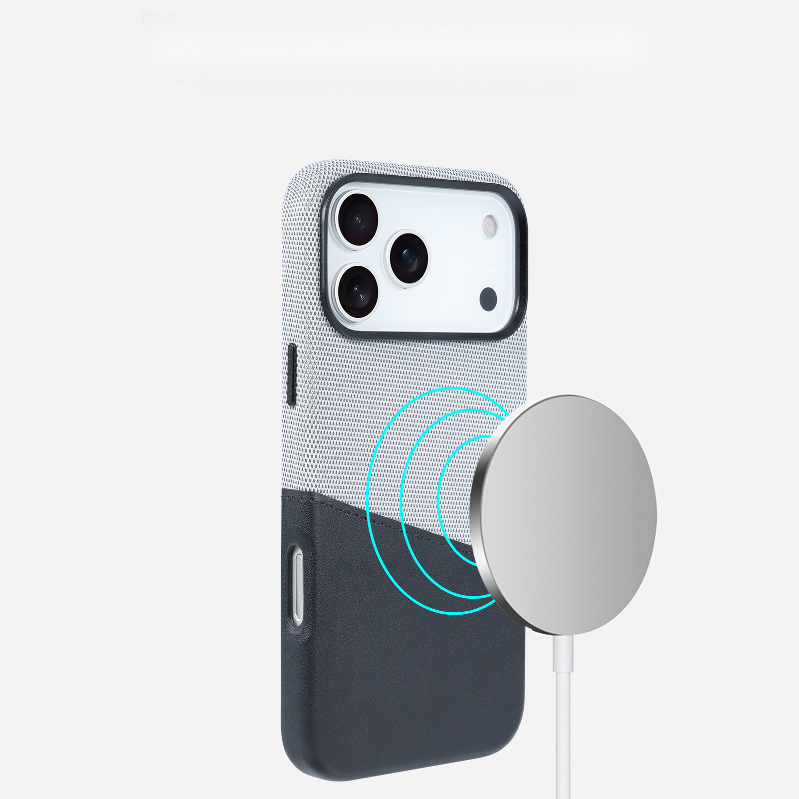 Compatible iPhone 17 Pro Max, magnetic phone case, leather dual-tone design with card slot, Apple 16 shockproof full-cover hard case