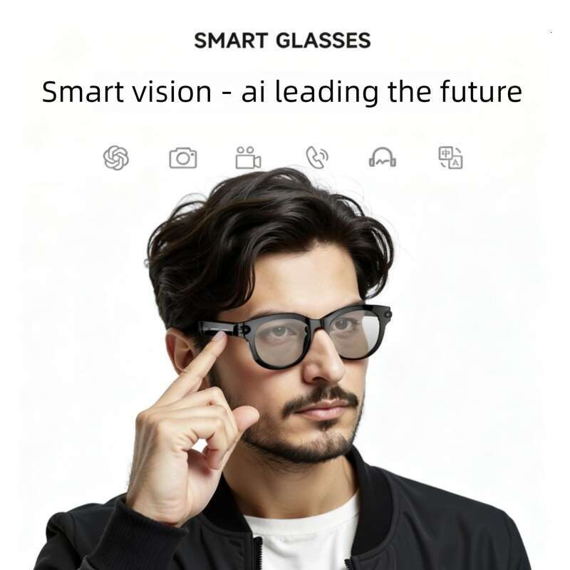High Tech M Smart AI Bluetooth Glasses Built-in Camera Photo Video Recording Object Recognition Multifunctional Advanced Wearable Eyewear CKS