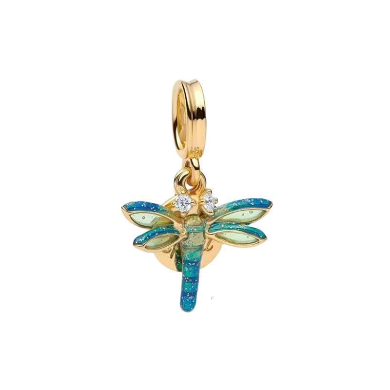 2026 New 925 Silver Sports Charm dragonfly Charms Seashell Soccer Ball Anchor Moon Star Dangle Beads Fit Sterling Silve Bracelet DIY Gift for women je