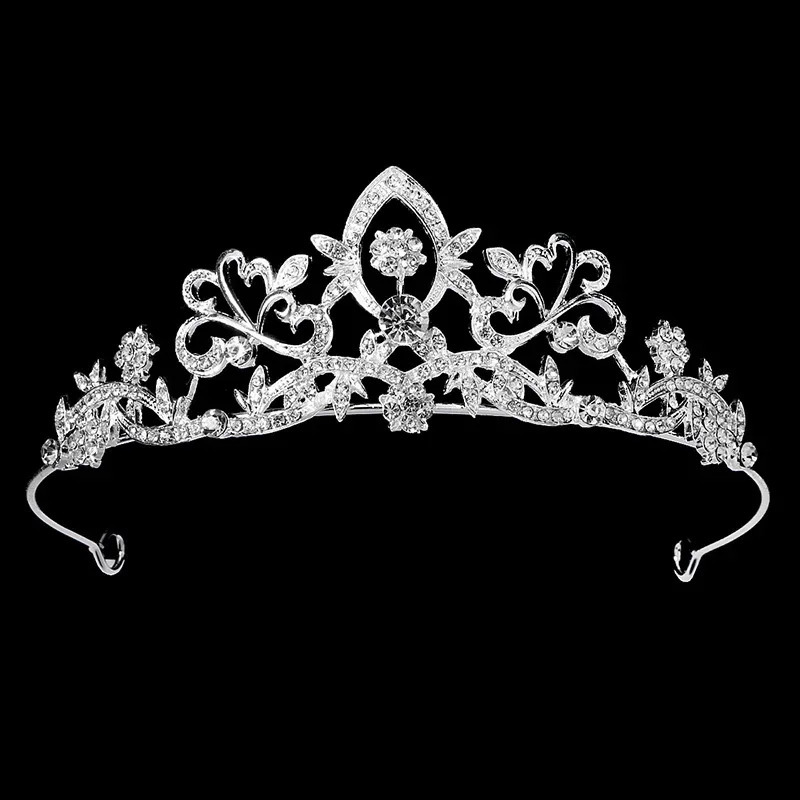 Crystal Tiara Bridal Jewelry Exquisite Bride Party Rhinestone Bridal Crown Hair Jewelry Women Headpiece Hair Accessorie 260514