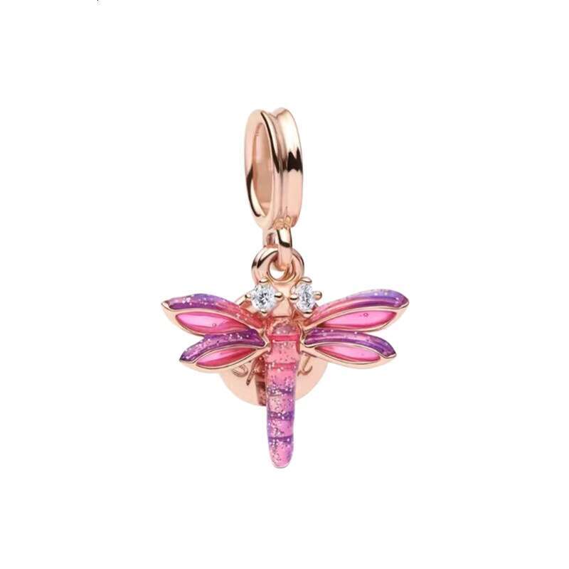 2026 New 925 Silver Sports Charm dragonfly Charms Seashell Soccer Ball Anchor Moon Star Dangle Beads Fit Sterling Silve Bracelet DIY Gift for women je