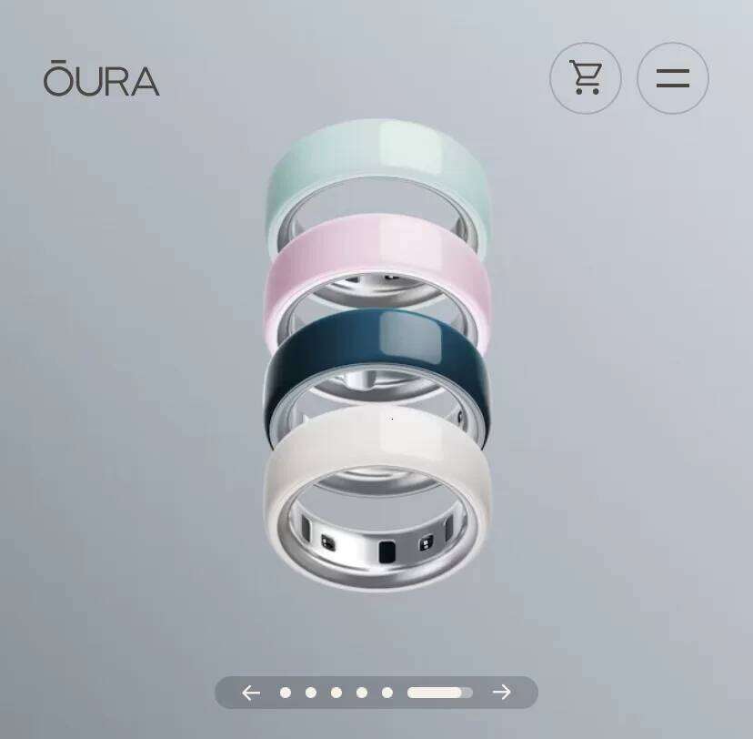 The latest model of smart ring, oura ring 4 ceramic