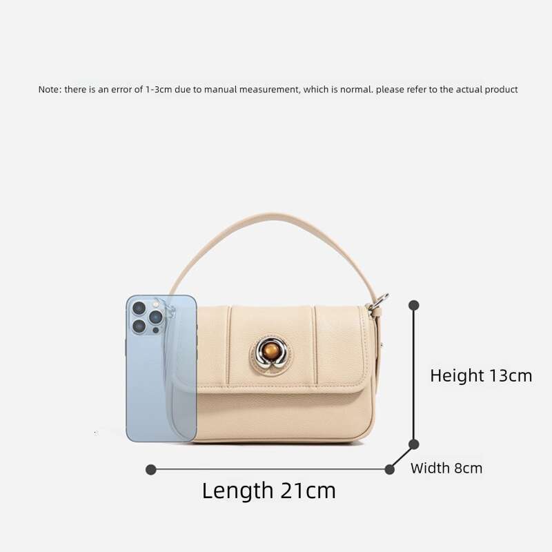 Niche Luxury Lychee Pattern Small Square Bag Pearl Clasp Underarm Bag Single Shoulder Crossbody High End Elegant Daily Commuter Wholesale Women Handba