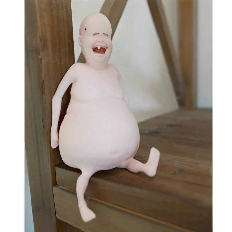 Weird Cute Squishy Stress Relief Ball Bizarre Adorable Fidget Toy Unique Adult Squeeze Bald Old Man Gag Gift Party Favor C260514