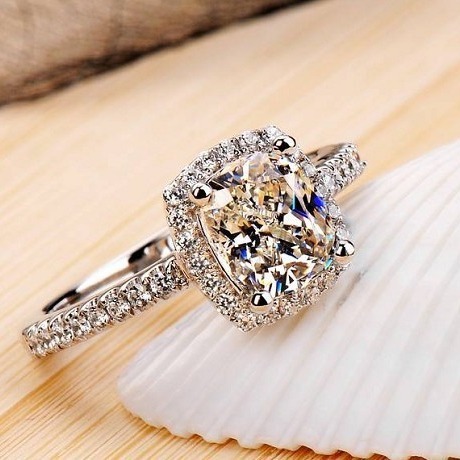 Direct Selling Various Styles Handmade 18K Solid Gold Romantic 1.0CT Round Diamonds Moissanite S925 Sterling SILVER Halo Women Wedding Rings Jewelry