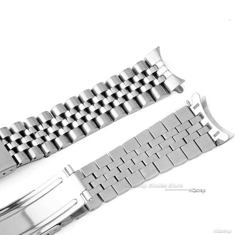 18mm 19mm 20mm 21mm Solid Stainless Steel Watchband for Rolex DATEJUST Curved End Metal Wristband for Jubilee Business Bracelet X260514
