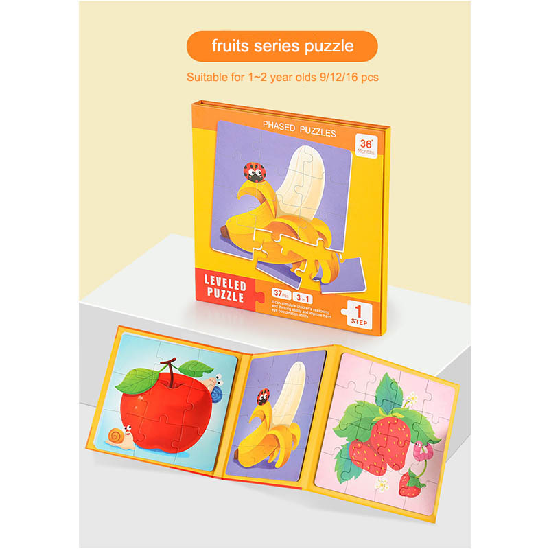 20206 puzzle kids toy colorful puzzle player 3 piece of one book children toy Adult assistance Children's gift