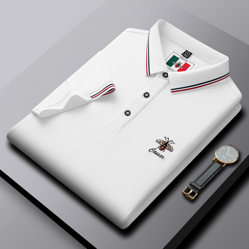 Designer Polo Shirt Summer Classic Embroidery Bee Short Sleeved Lapel Polo Shirt High-end Fashion Brand Men's Female Pattern Short Sleeved Tee