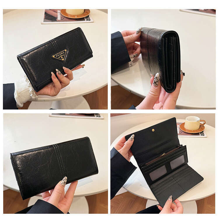 New high-end, stylish versatile clutch bag for women, trendy and simple niche coin purse, popular lightweight long wallet