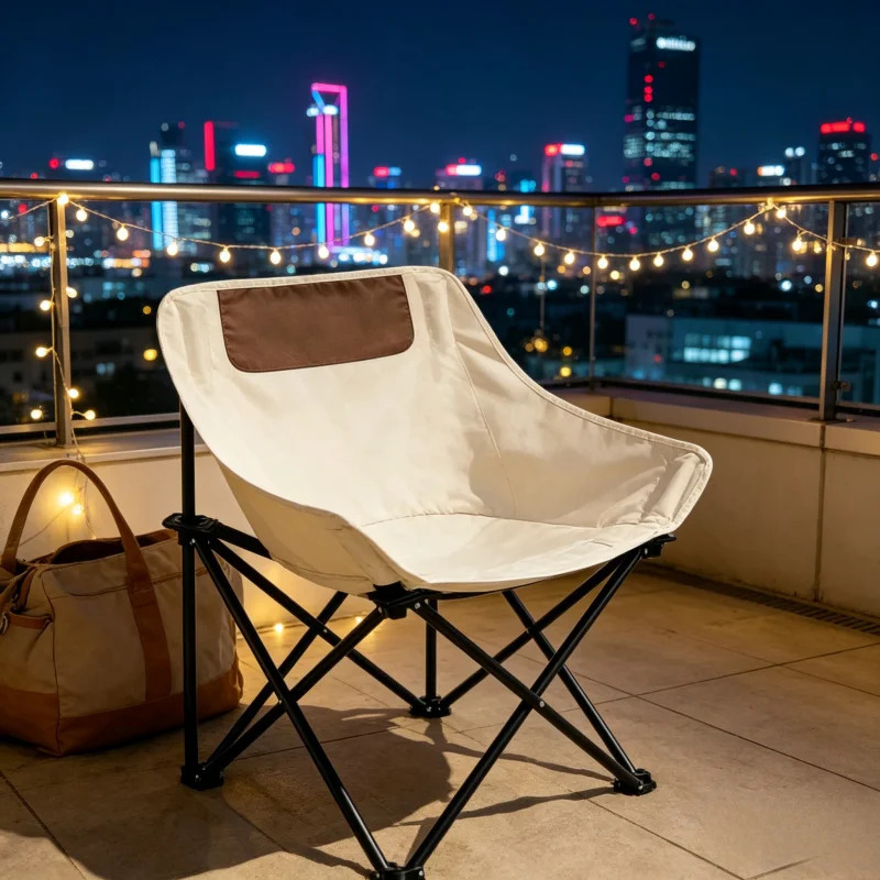 Foldable camping chair oversized with side pocket oxford cloth portable for outdoor beach picnic fishing 260513