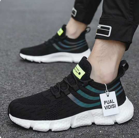 Mens and women Breathable Mesh Running Shoes Lightweight Knit Athletic Sneakers
