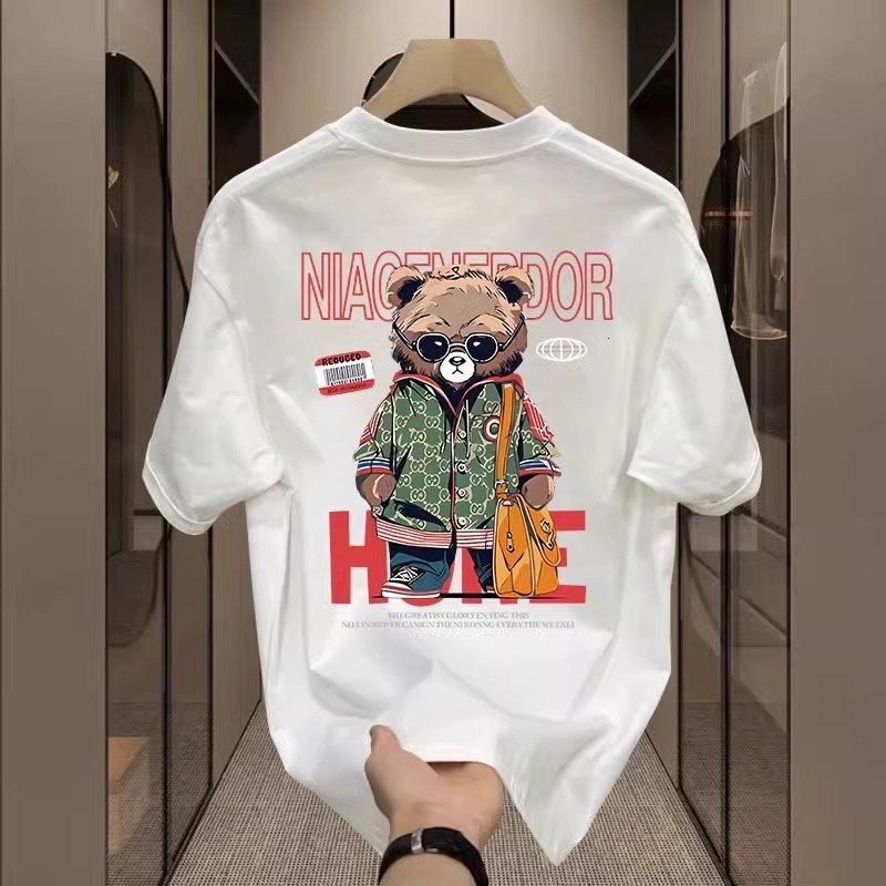 Designer T Shirt Trendy Brand Short Sleeve Ins Pure Cotton Summer New Men S Printed T Shirt Fashion Unisex Versatile Crew Neck Tee Men Letter Graphic 