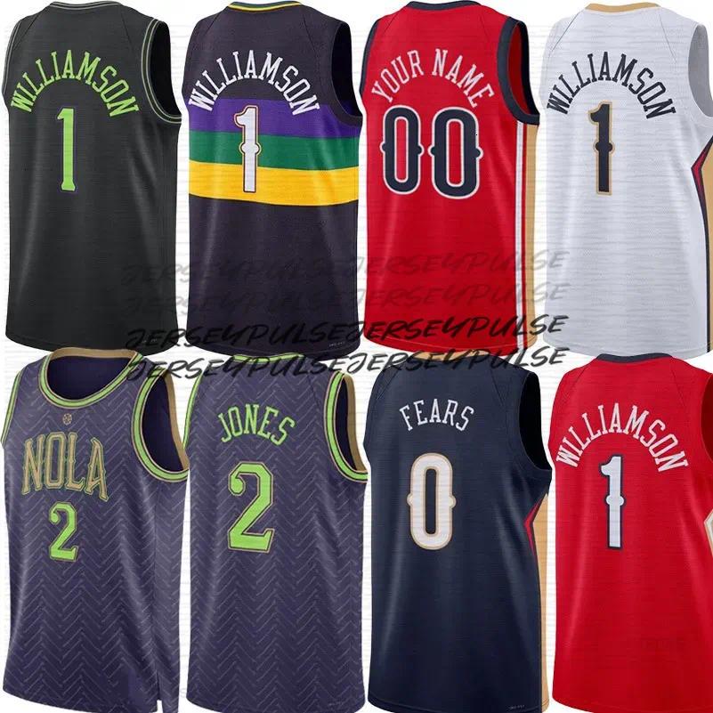 NOP Pelican Basketball Jerseys Zion Williamson Jeremiah Fears Poole Herbert Jones Dejounte Murrayy Trey Murphy Derik Queen Yves Missi Kevon Looney Cit