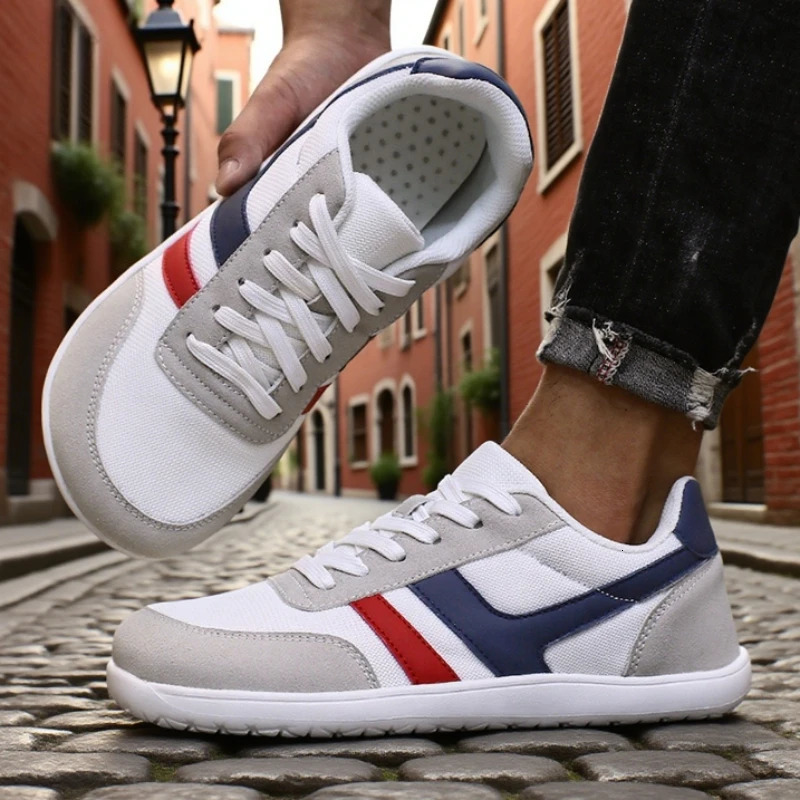 Fashion Wide Toe Mens Shoes Unisex Outdoor Running Zero Drop Casual Sneaker Fashion Minimalist Soft Wide Barefoot Shoes 260514