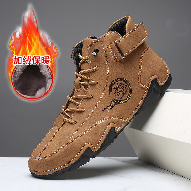 winter mens casual shoes short boots outdoor trendy fleecelined Martin 260413