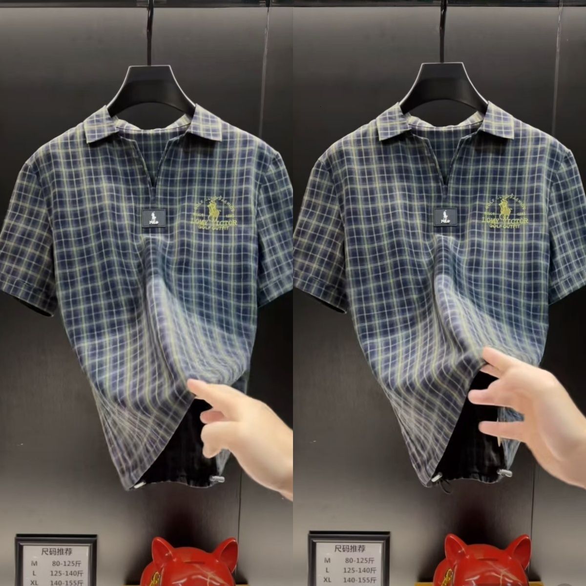 Luxury Brand Designer Mens Checkered Old Money Style Polo Shirt Half Zip Short Sleeve Embroidered Logo 2026 Summer Casual Business Daily Wear Comforta