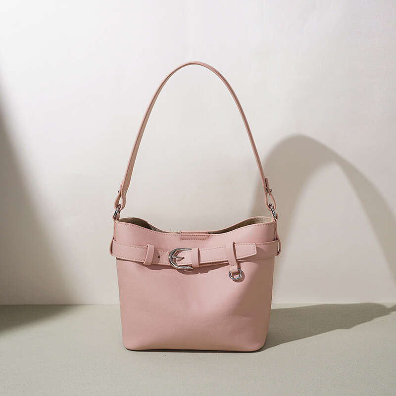 Cross Border Spring Summer Genuine Leather Bucket Bag Niche Light Luxury High End Versatile Crossbody Shoulder Casual Commuter Women Handbag SENYY