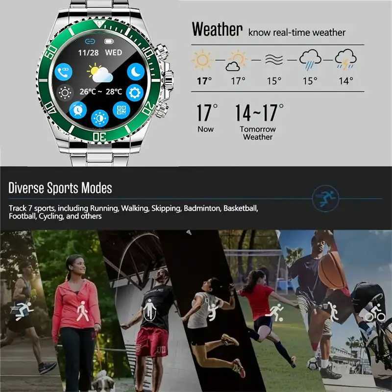 Aiweile AW12 New Style Luxury Smart Watch Dials Answer Call For Men Waterproof Sport Digital Business Watch For GiftJ260514 - view 4