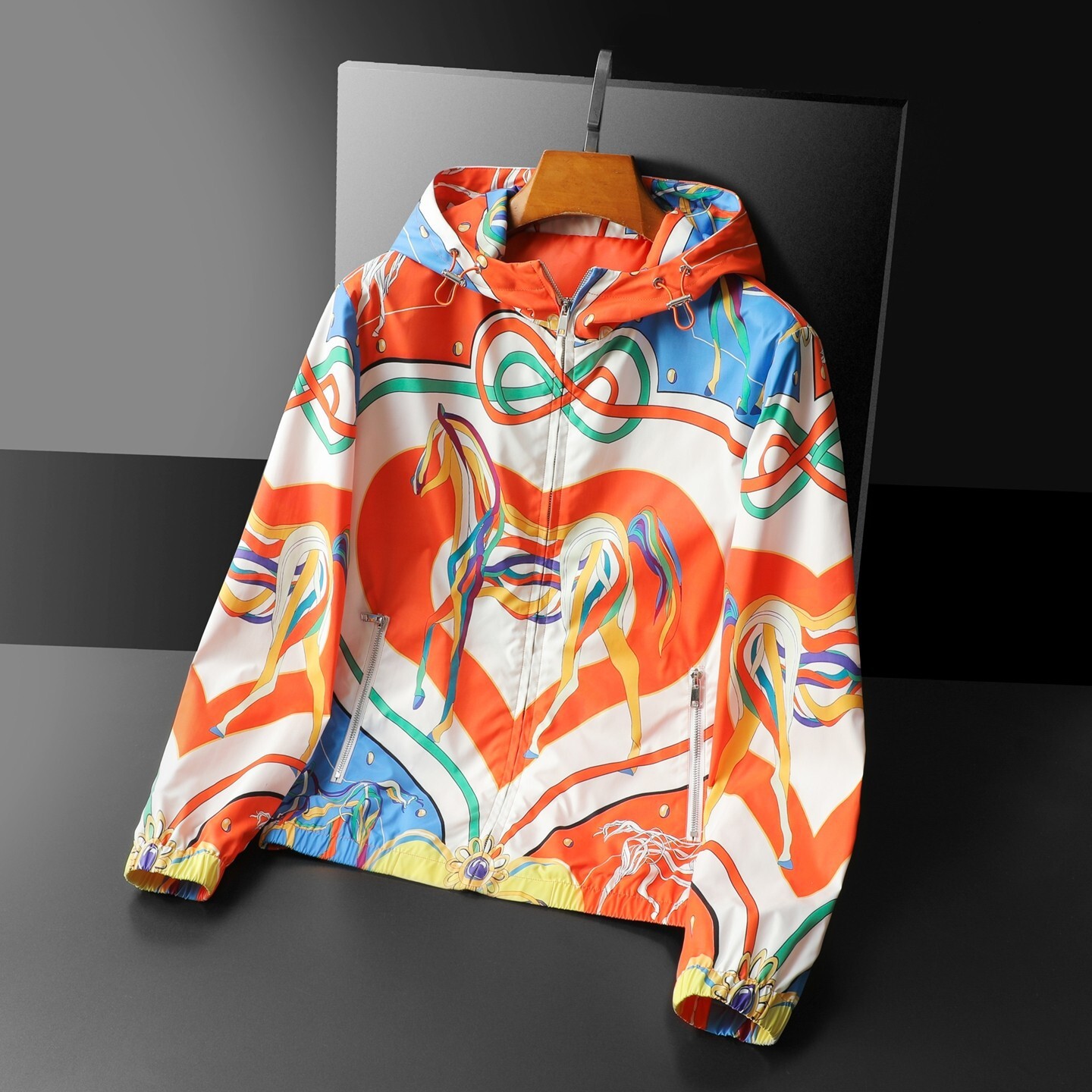 High-Quality Men's Hooded Jacket 2026 Spring/Autumn European Trendy Outerwear Wholesale from Manufacturer