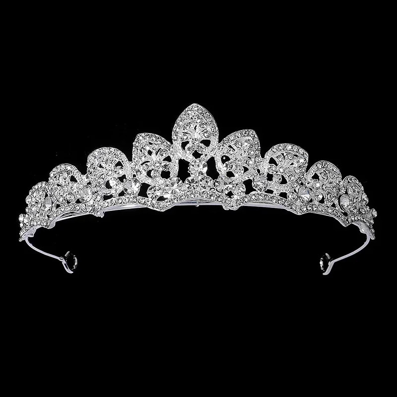 Crystal Tiara Bridal Jewelry Exquisite Bride Party Rhinestone Bridal Crown Hair Jewelry Women Headpiece Hair Accessorie 260514