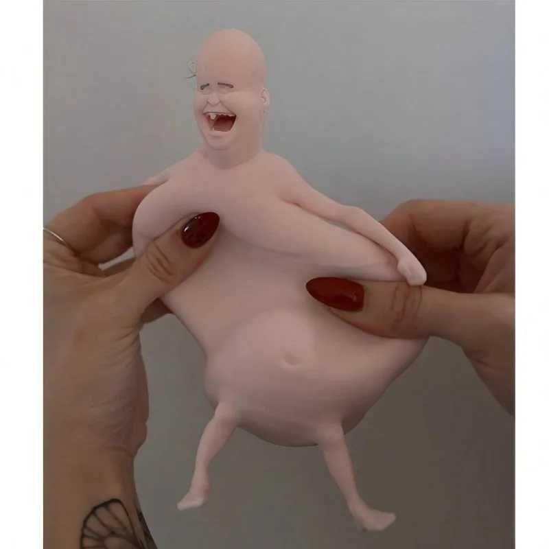 Weird Cute Squishy Stress Relief Ball Bizarre Adorable Fidget Toy Unique Adult Squeeze Bald Old Man Gag Gift Party Favor C260514