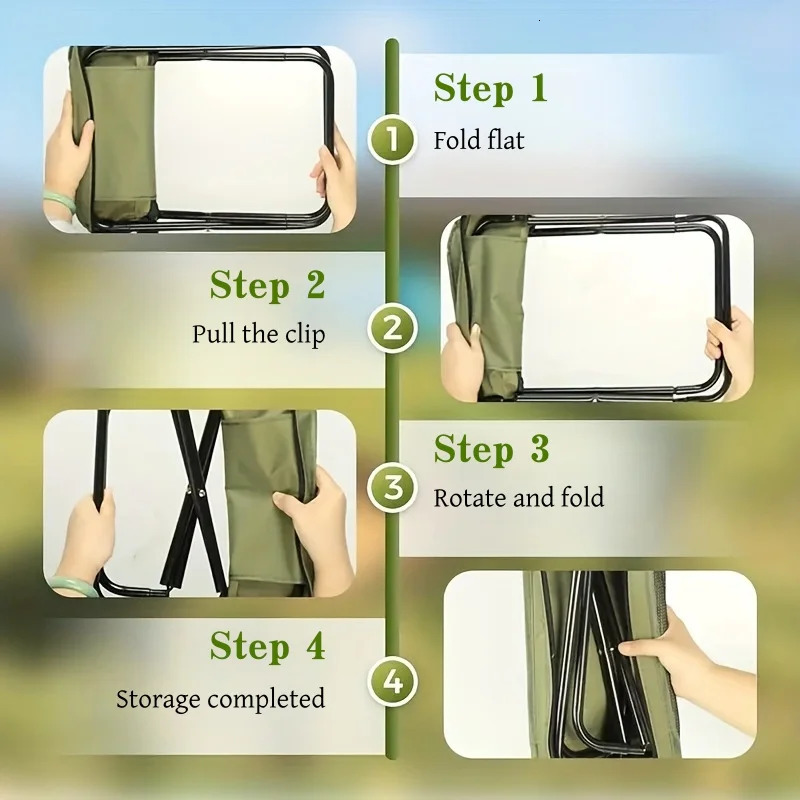 Portable Foldable Backpack Stool Lightweight Camping Fishing Picnic Chair Outdoor Adventure Seat for Hiking Travel 260513banjia - view 6