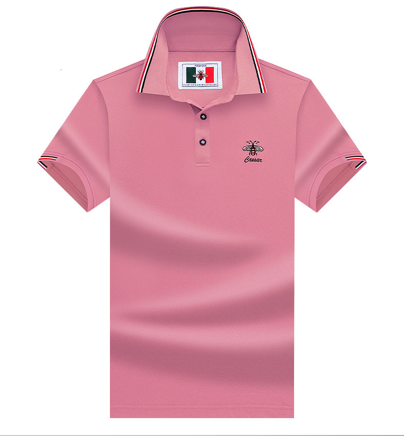 Designer Polo Shirt Summer Classic Embroidery Bee Short Sleeved Lapel Polo Shirt High-end Fashion Brand Men's Female Pattern Short Sleeved Tee