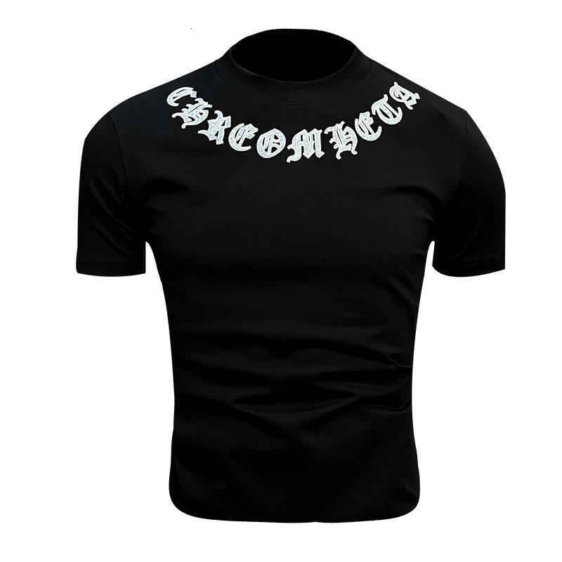 Fashion Big Brand Embroidered Mercerized Cotton 2026 Summer Men's Round Neck Short T-Shirt Hot Sale Casual Breathable Half Sleeve