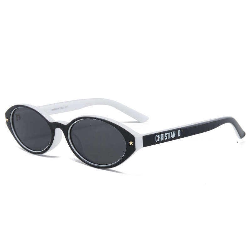 Designer Fashion Retro Oval Frame Men and Women Sunglasses Street Style Party Trendy Sunglasses