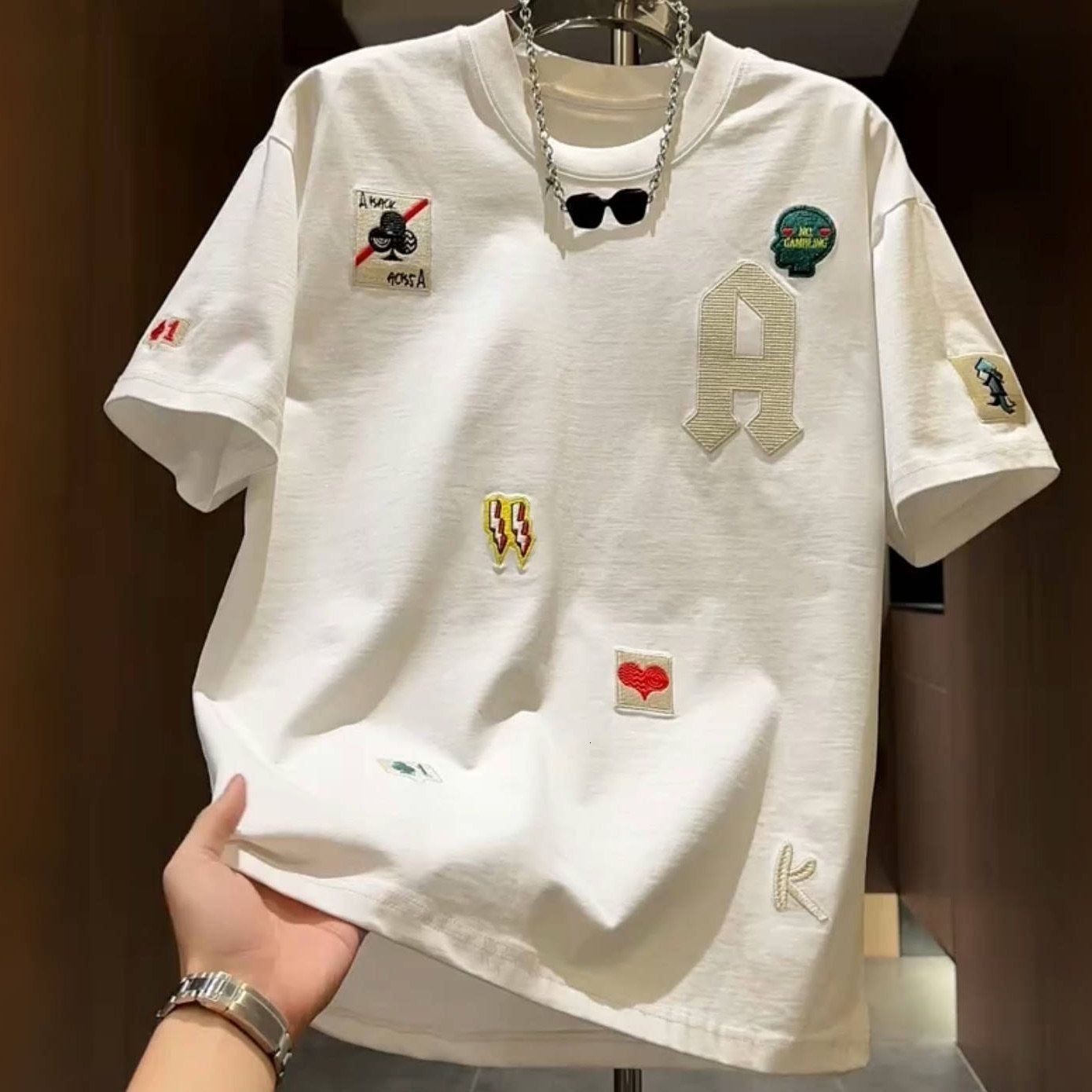 elegant fashion Designer T-shirt men's round neck polo shirt spring and summer sport style lightweight luxury multifunctional casual short sleeve