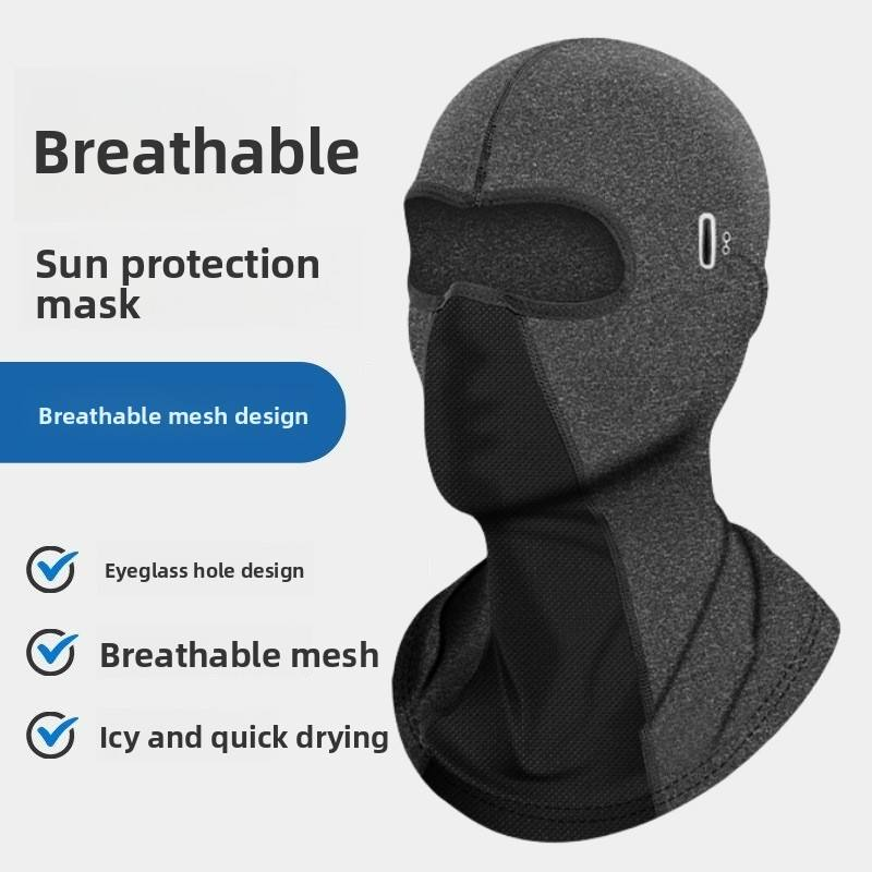 High-quality ice silk nylon motorcycle 2026 riding motorcycle hood Sun-proof, sweat-proof, wind-proof and dry ice cool breathable riding mask customiz